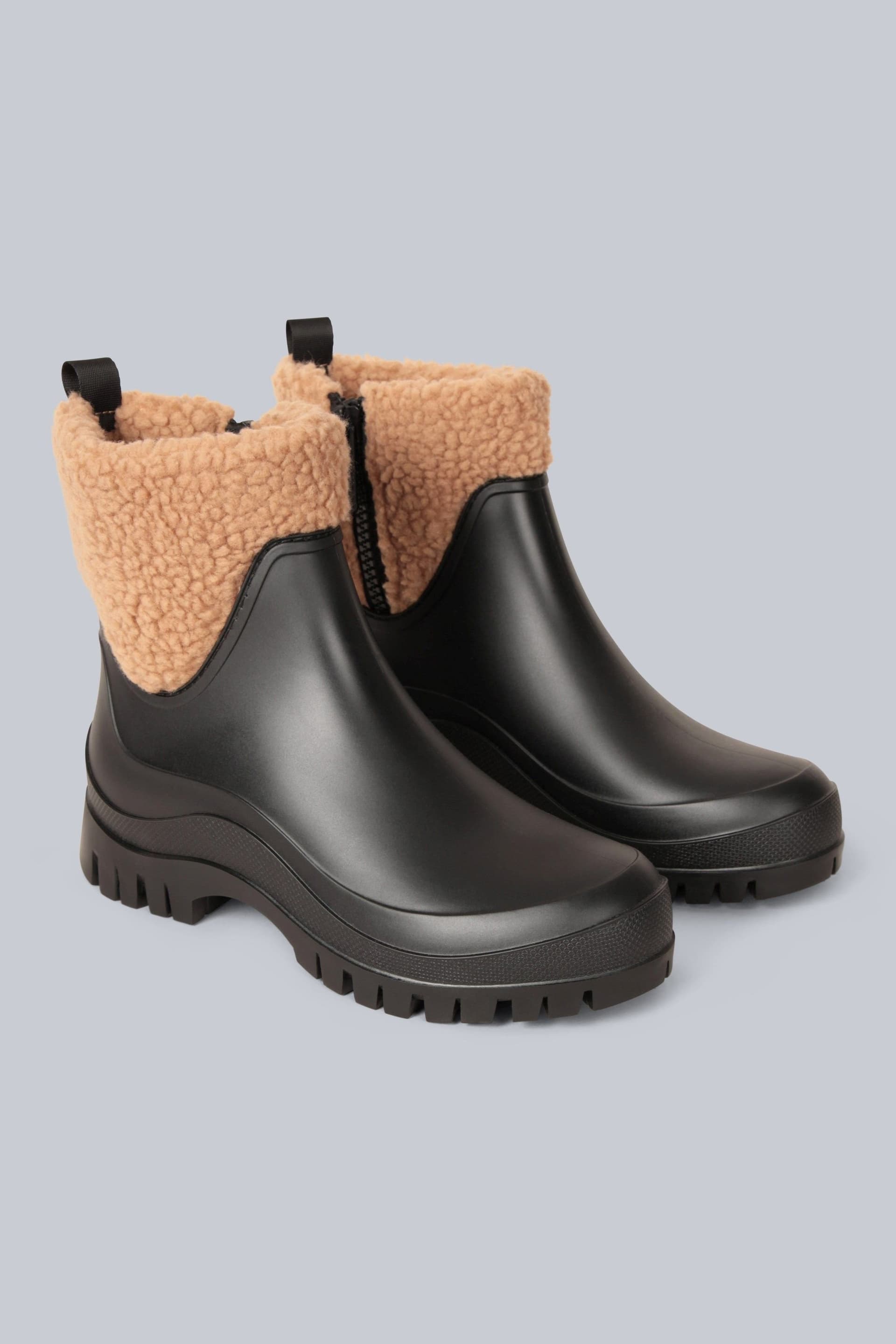 Animal Animal Women's 'Lolah' Durable Warm Fleece Lined Boots Cushioned Waterproof Wellies in Black