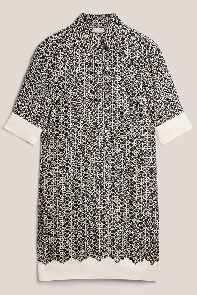 Hobbs London Hobbs London Women's Marciella 3/4 Sleeve Printed Mini Dress in Dark Navy - 2