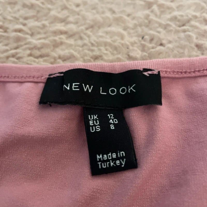 New Look Pink corset style crop top size 12