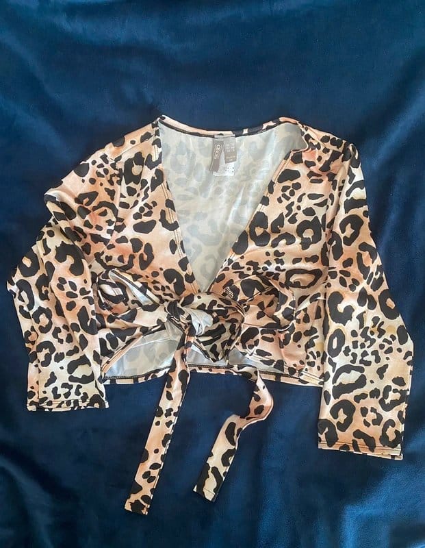 ASOS Leopard print tie front top - 1