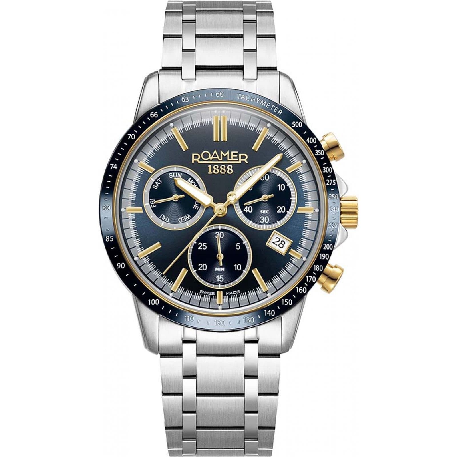 Roamer Roamer Men's 968988-47-45-20 Mercury 44mm Quartz Watch in Silver