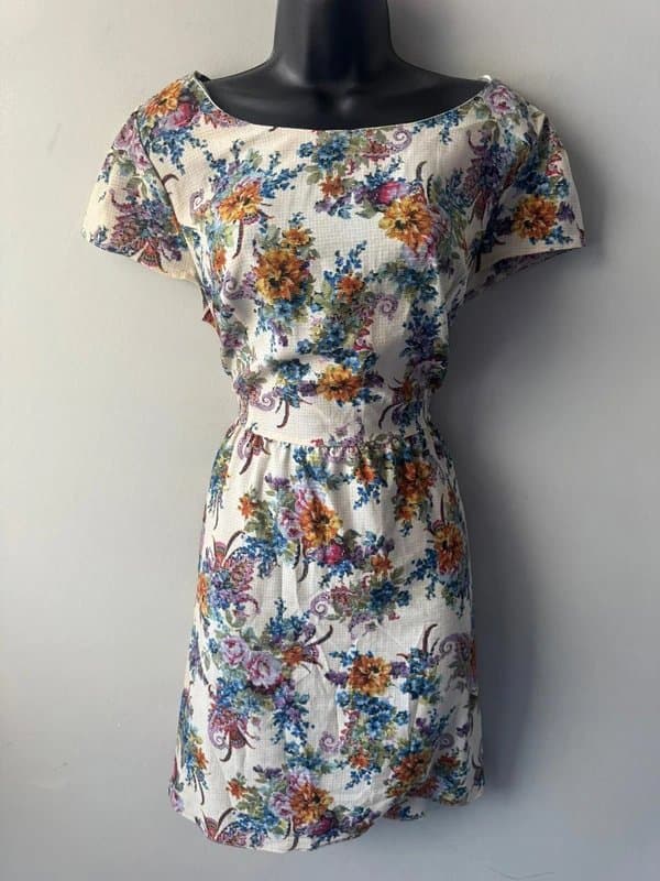 New Look New Look (Size 16-18) Floral Pattern Short Sleeve Dress