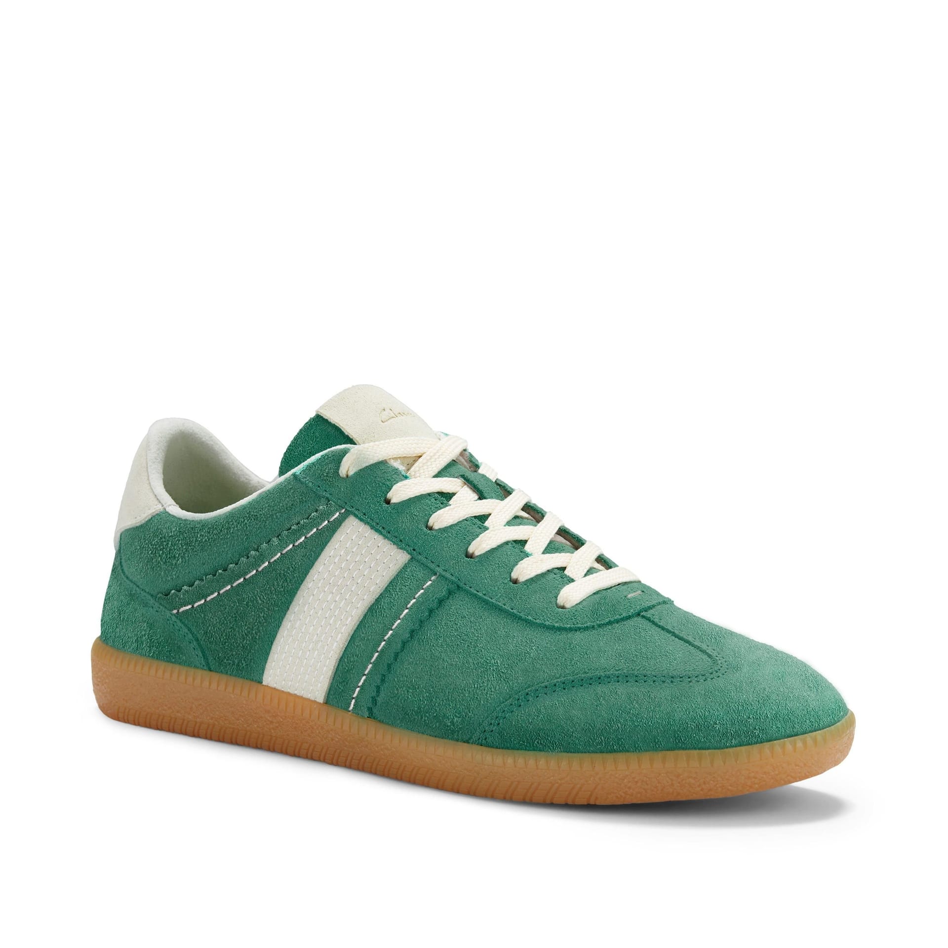 Clarks Clarks Women's Stara Walk Dark Green Suede Trainers - 4