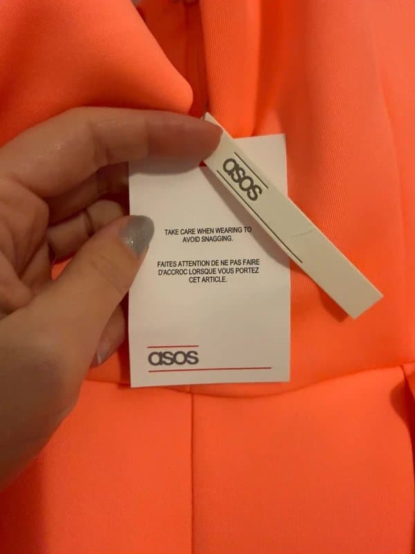 ASOS New w tags ASOS Coral neon playsuit jumpsuit side skirt size 12 pageant, night out