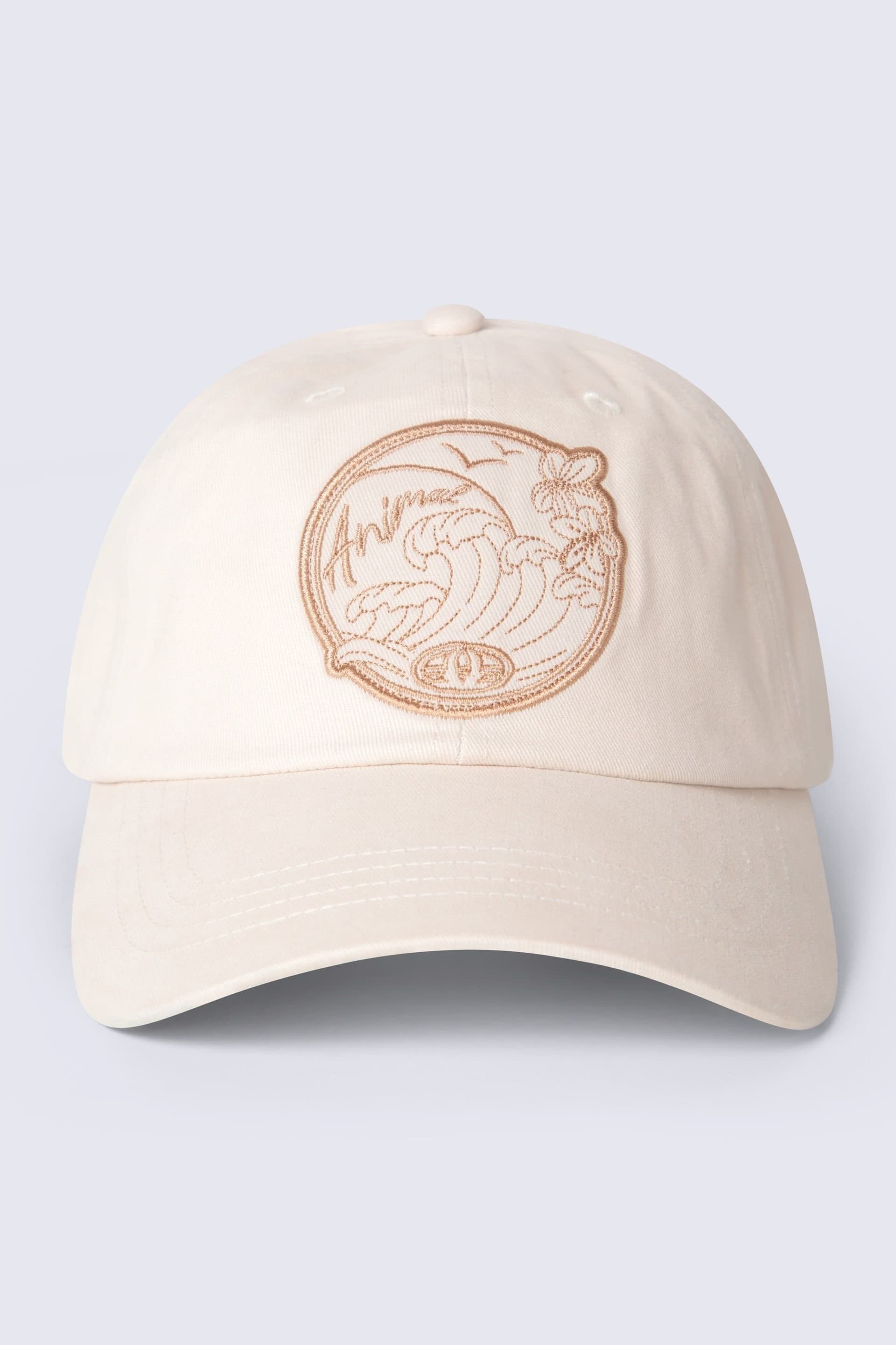 Animal Animal Men's Brighton Lightweight Adjustable Cotton Casual Curved Peak Baseball Cap in Beige