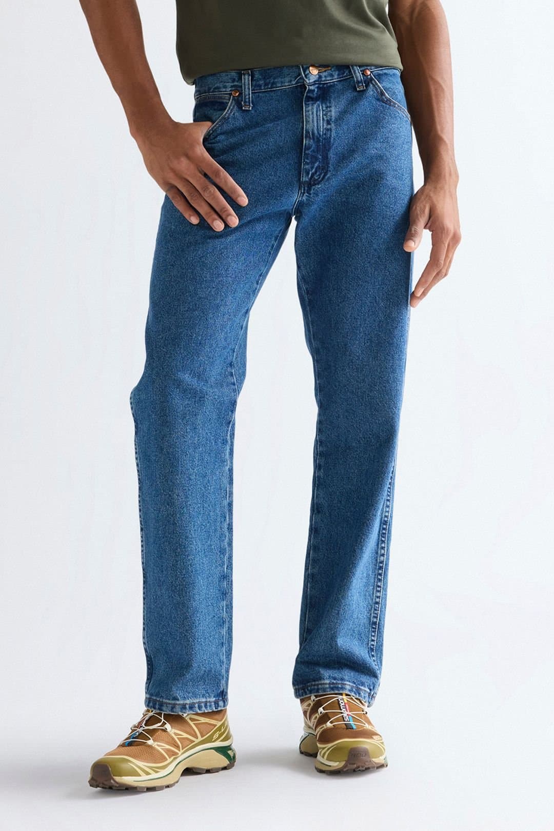 Wrangler Wrangler Men's Blue Denim Cowboy Cut Jeans