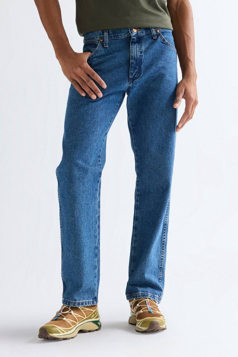 Wrangler Wrangler Men's 13MWZ Cowboy Cut Original Fit Jeans Stonewashed in Blue - 2