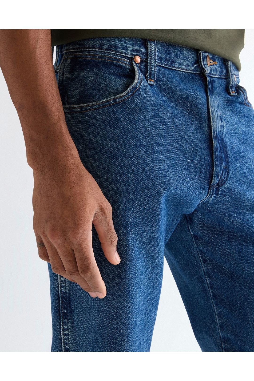 Wrangler Wrangler Men's 13MWZ Cowboy Cut Original Fit Jeans Stonewashed in Blue - 3