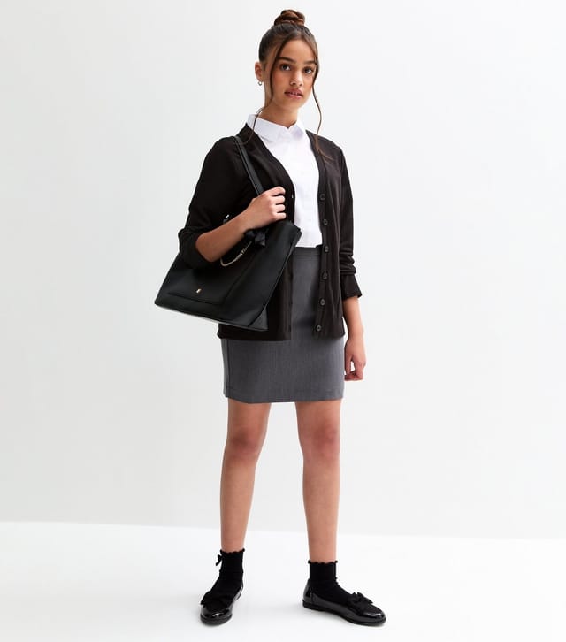 New Look Girls' Black Longline School Cardigan New Look - 3