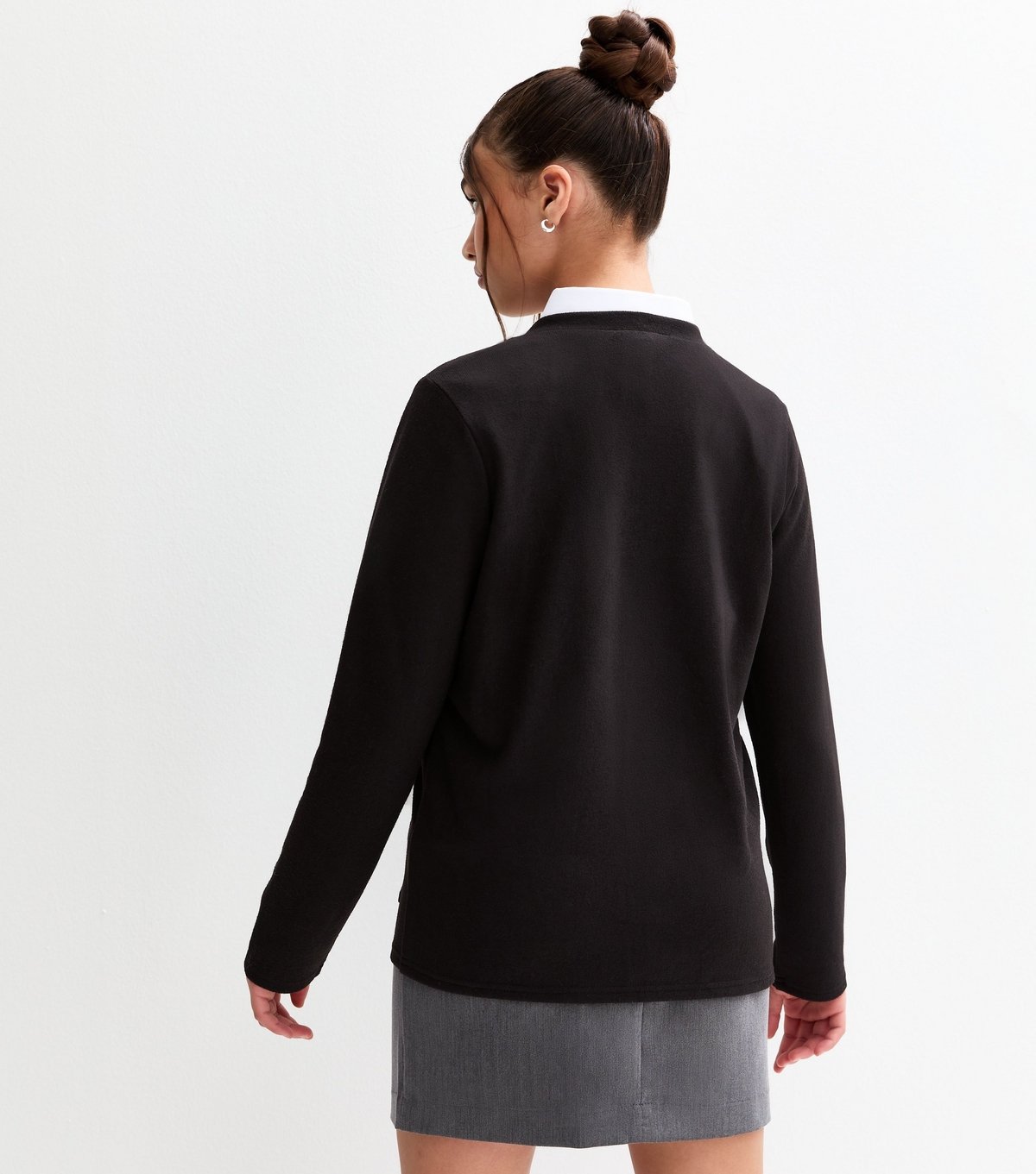 New Look Girls' Black Longline School Cardigan New Look - 4