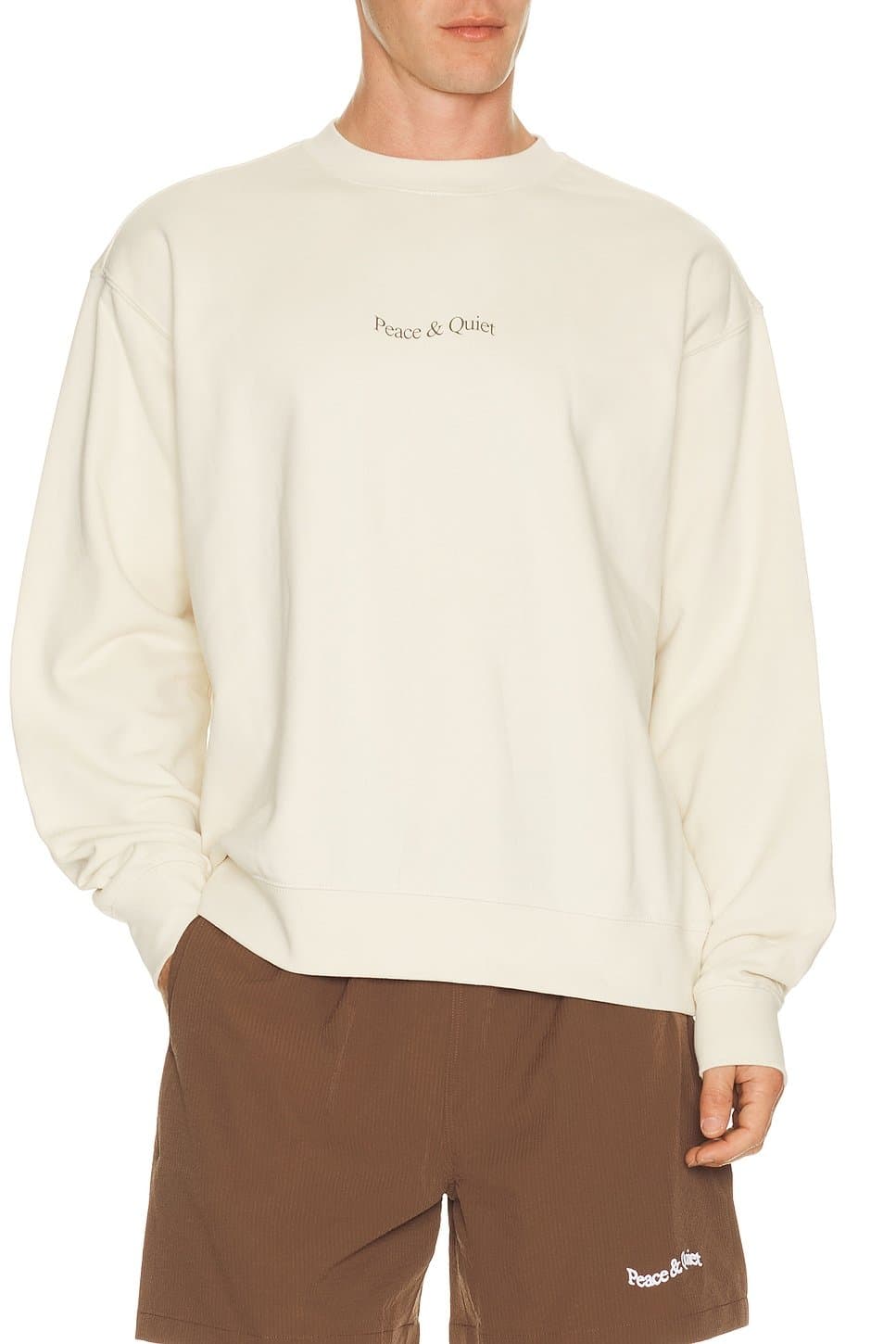 revolve Revolve Bone Wordmark Lightweight Sweater