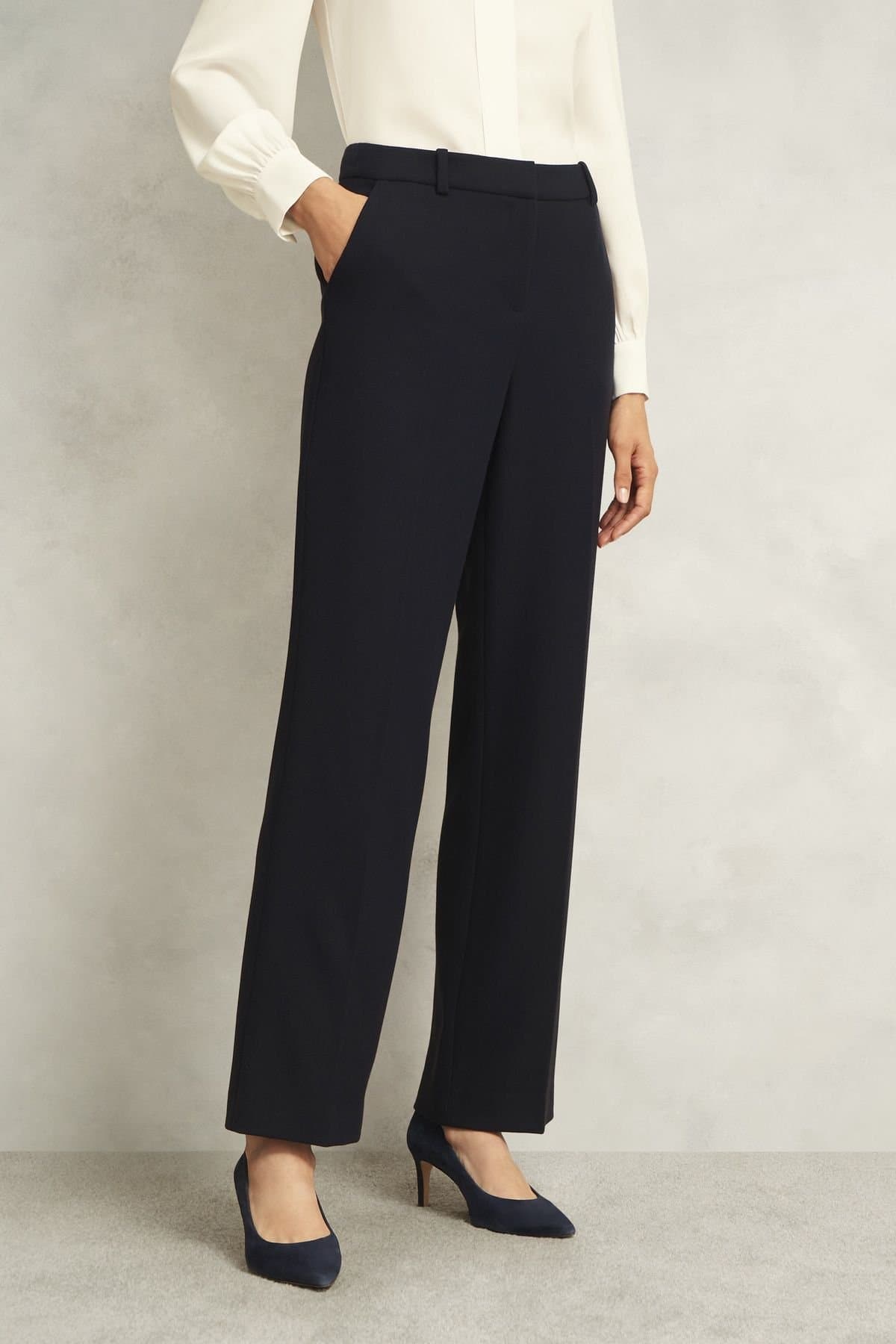 Hobbs London Hobbs London Women's Ivy Straight Trouser in Dark Navy