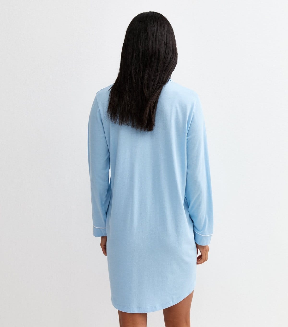 New Look Women's Maternity Light Blue Revere Collar Night Dress New Look - 4