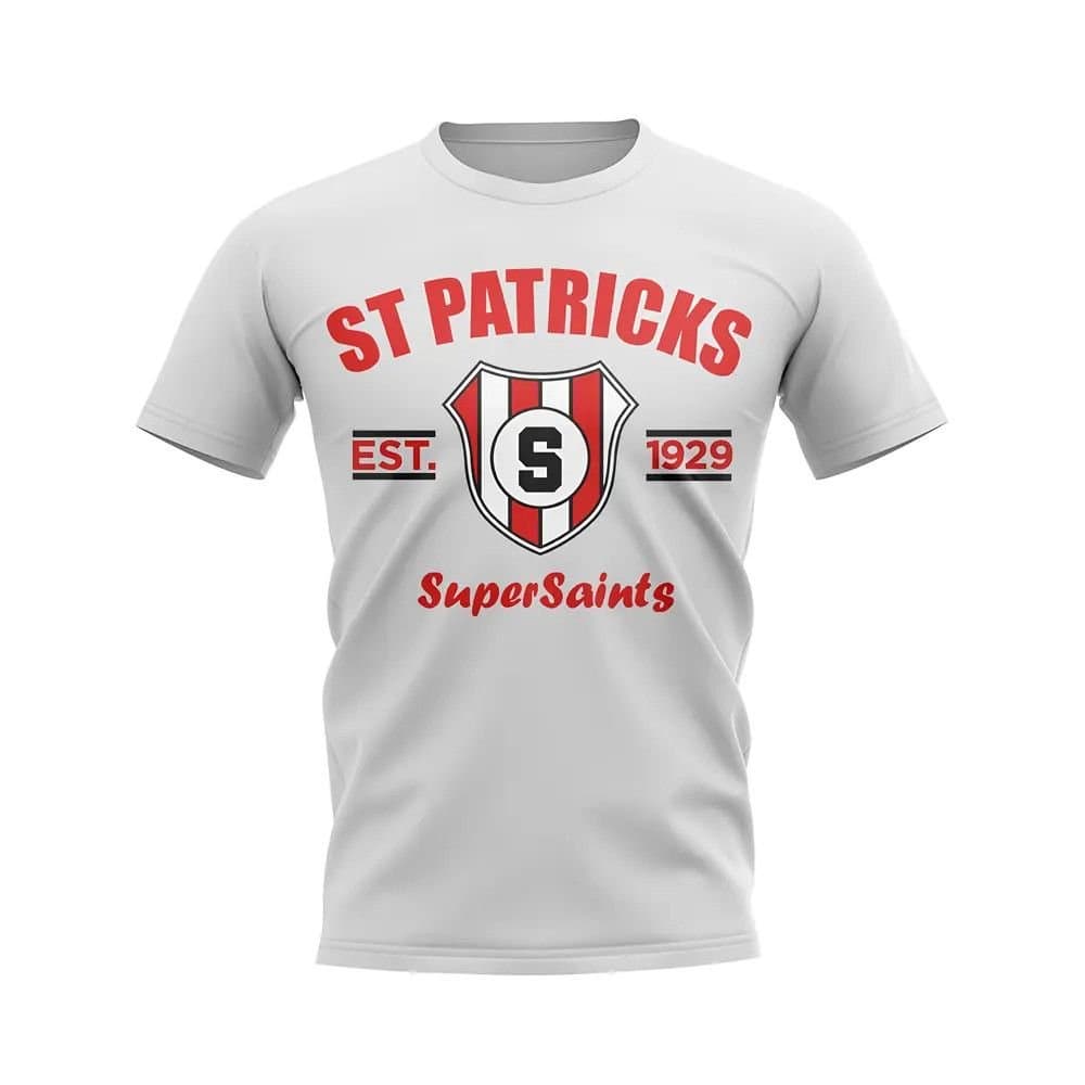 St Patricks St Patricks Men's White Football T-Shirt