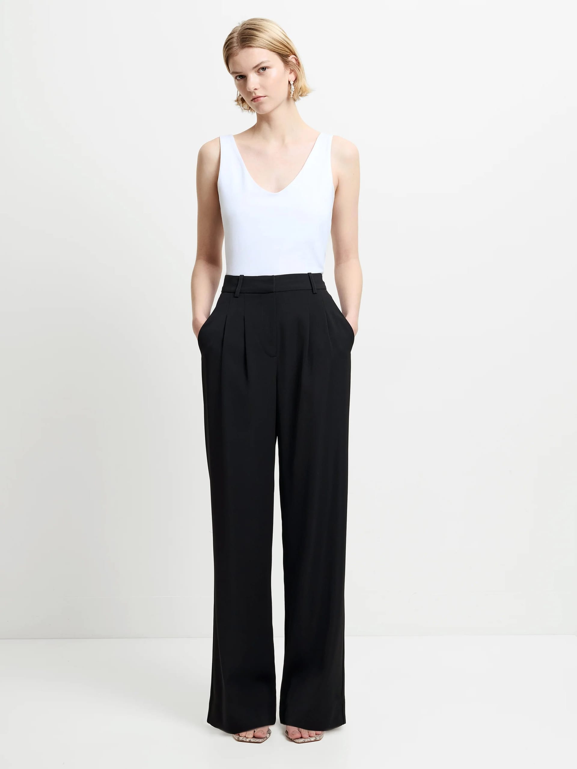 French Connection Black Tailored Trousers