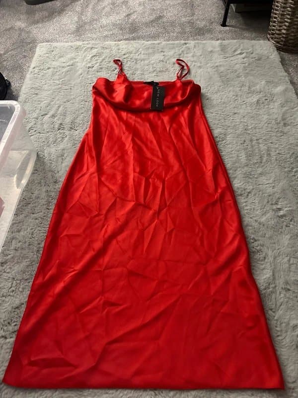 New Look New look red silk dress