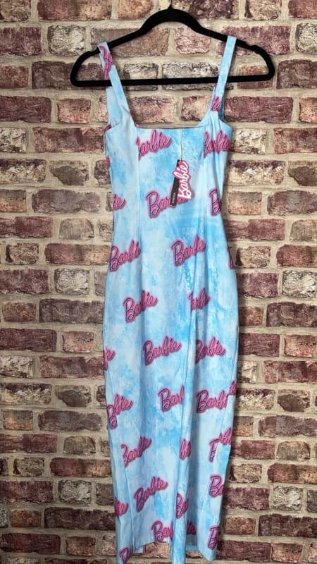 Bershka Barbie print strappy midi dress - Collaborations - Women | Bershka Size XS New