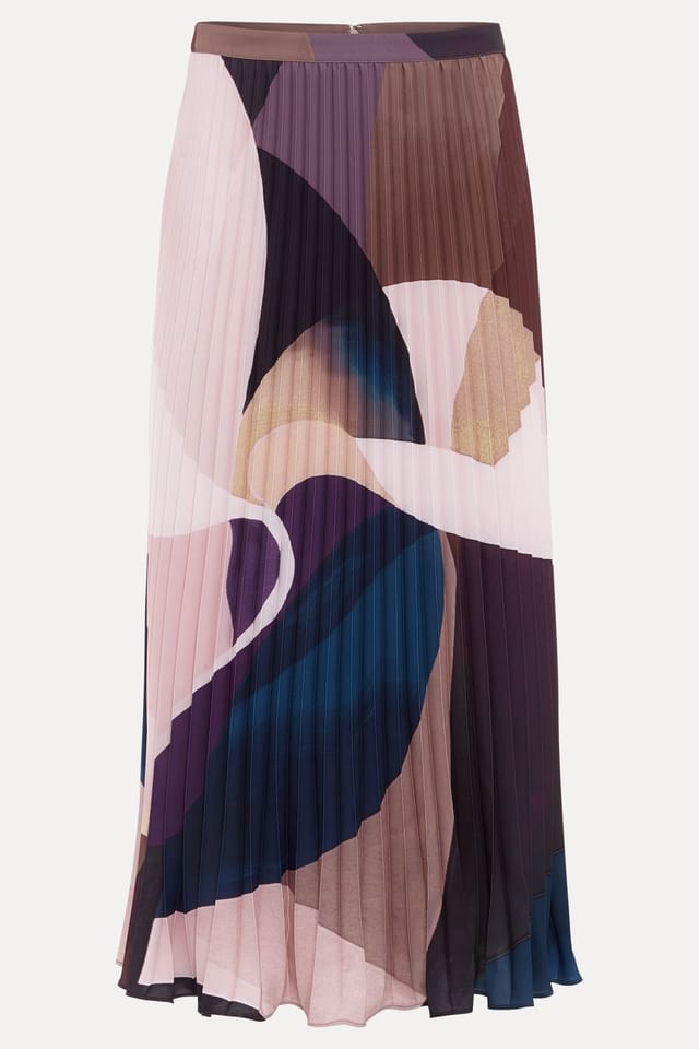 Phase Eight Phase Eight Women's Elmina Pleated Midi Skirt in Aubergine - 2