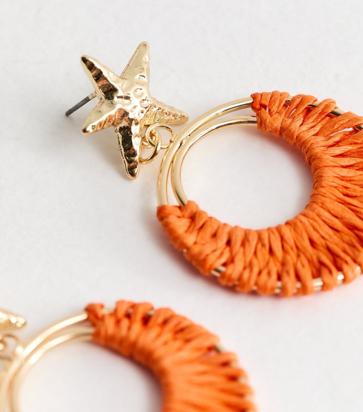 New Look Gold Tone Light Coral Starfish Drop Earrings New Look - 4