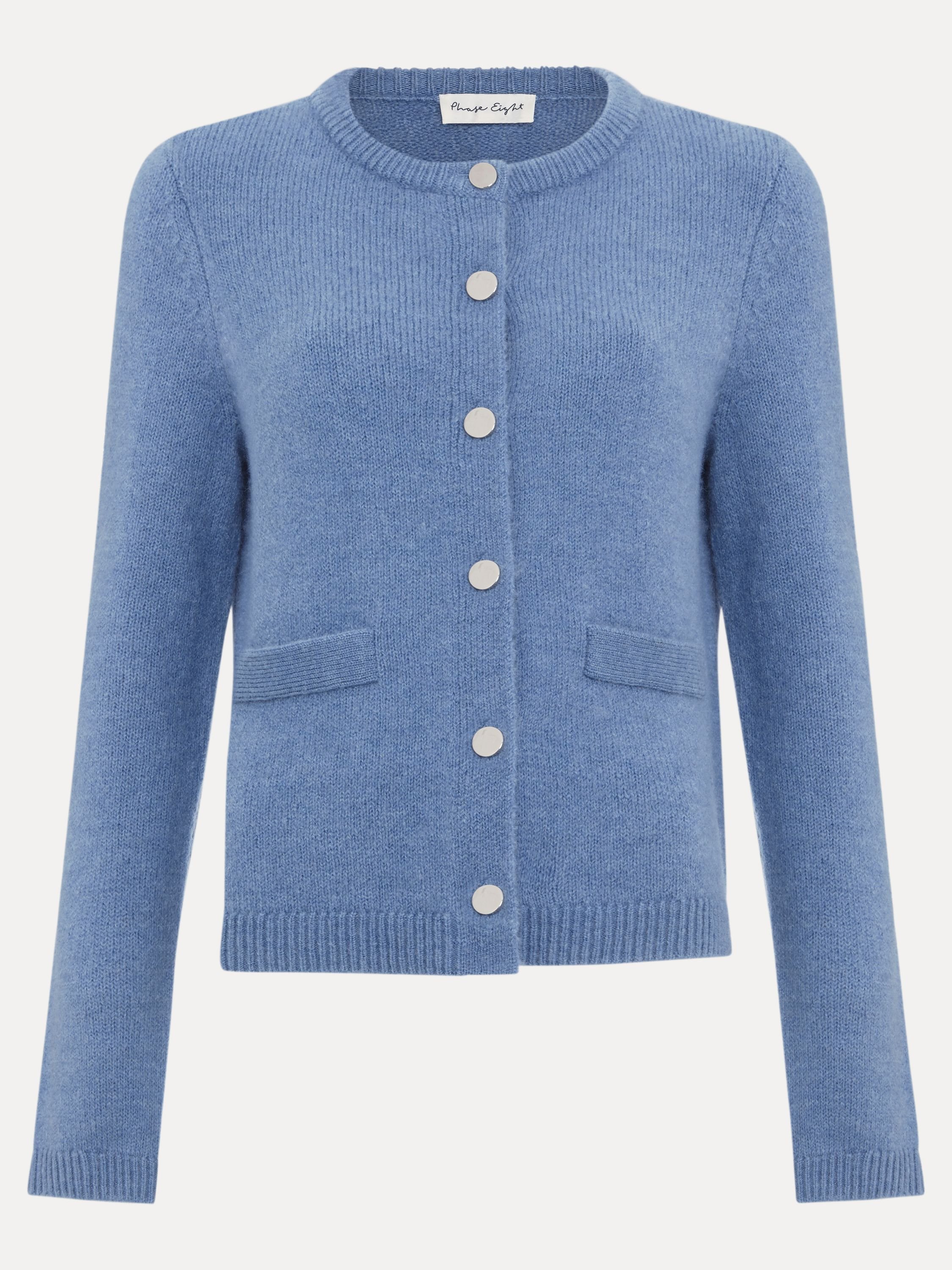 Phase Eight Phase Eight Women's Jade Mohair Blend Cardigan in Baby Blue - 2