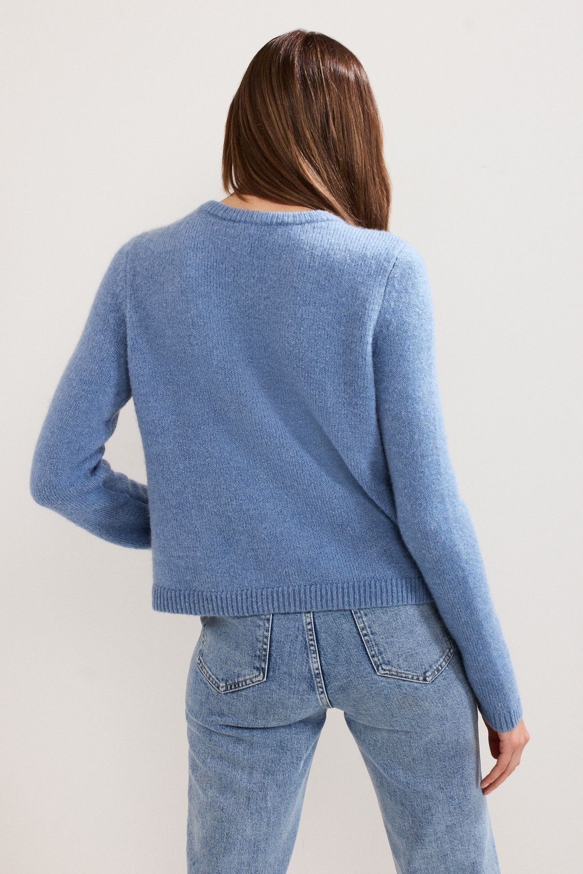 Phase Eight Phase Eight Women's Jade Mohair Blend Cardigan in Baby Blue - 4