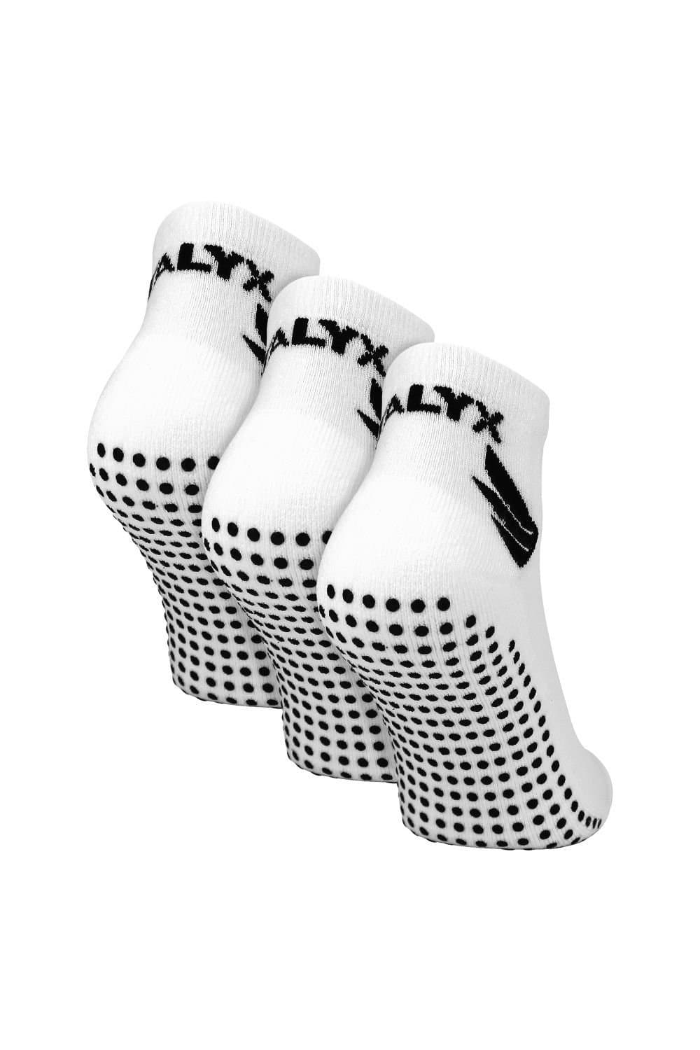 TALYX TALYX Men's 3 Pack Bamboo Ankle Grip Socks in White