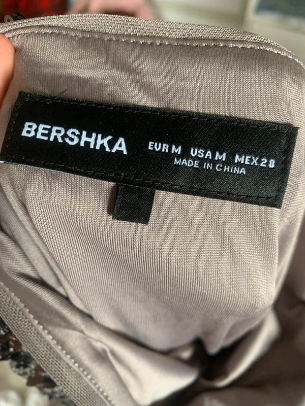 Bershka Silver Sequin Mini Dress