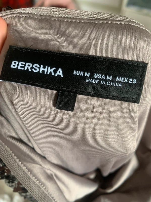 Bershka Silver sequin mini dress