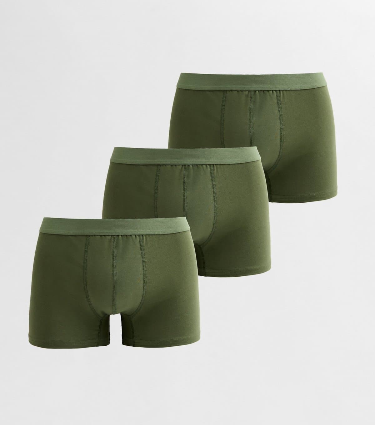 New Look Men's Dark Khaki Pack of 3 Boxers New Look