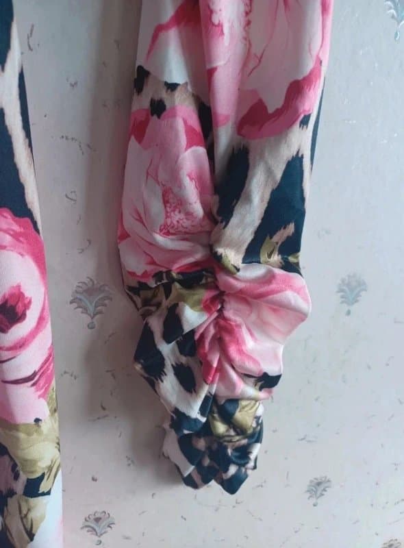 Never Fully Dressed Never Fully Dressed leopard print floral midi dress size 10