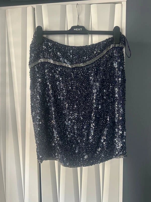Topshop Embellished blue skirt