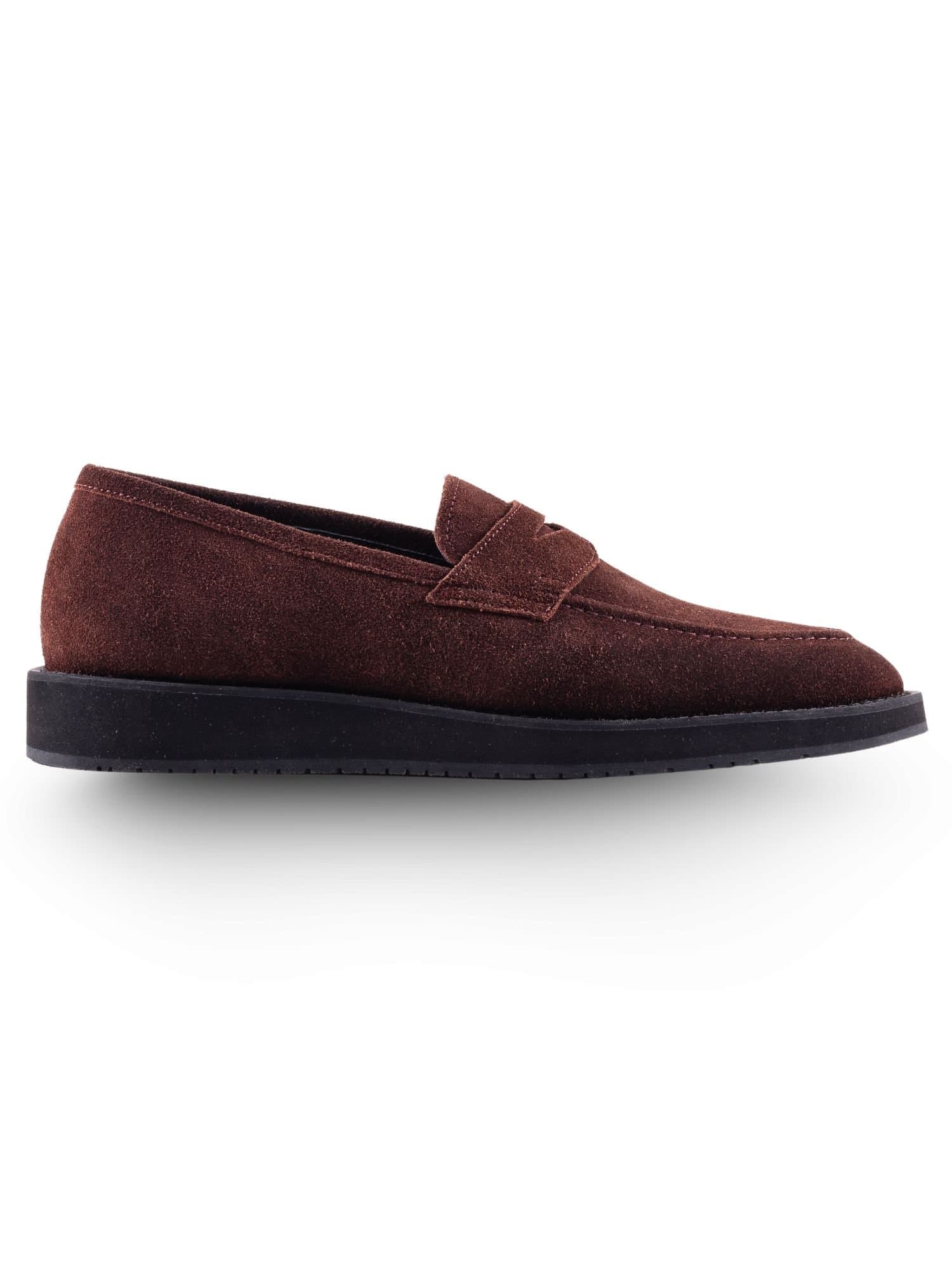 QUIVE London QUIVE London Men's Cambridge Handmade Leather Suede Formal Loafers in Brown