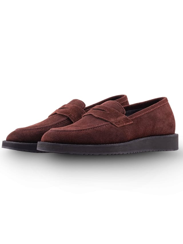 QUIVE London QUIVE London Men's Cambridge Handmade Leather Suede Formal Loafers in Brown - 2
