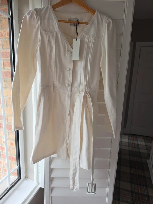 Never Fully Dressed Never Fully Dressed white denim playsuit Size 10 BNWT