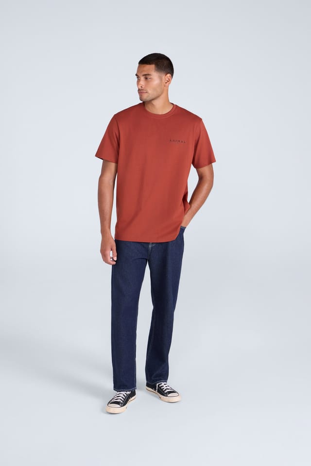 Animal Animal Men's 'Chase' Breathable Short Sleeve Cotton Relaxed Fit T-Shirt in Orange - 2