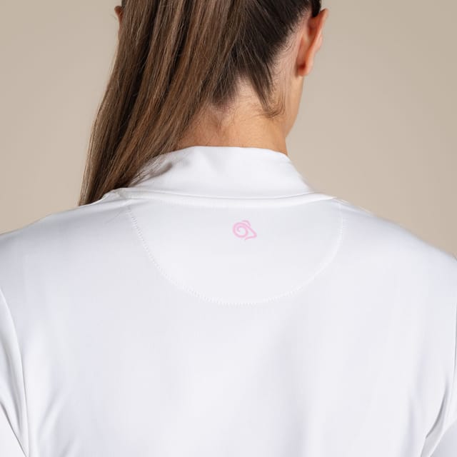 Craghoppers Craghoppers Women's NosiLife Insect-Repellent Long Sleeved Golf Mock Neck Top in White - 3
