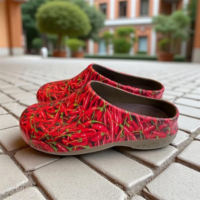Backdoorshoes Backdoorshoes Men's Classic Garden Clogs Chilli Pepper in Red - 3