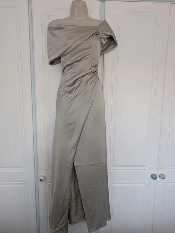 ASOS ASOS Edition wrap maxi dress in sage size 8