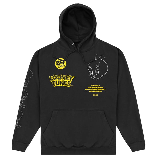 Tweety Tweety Men's 80th Hoodie in Black - 2
