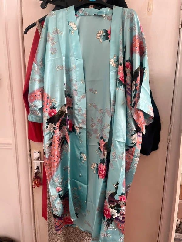 Silk oriental silk gown