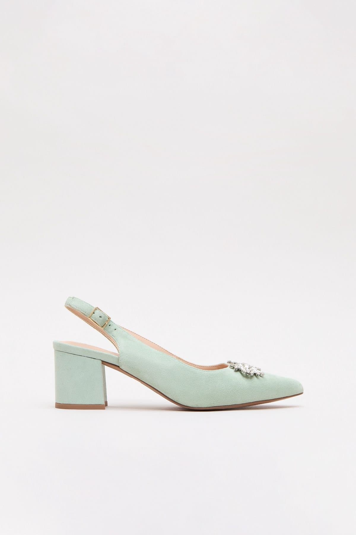 Phase Eight Phase Eight Women's Sparkle Block Heel in Mint