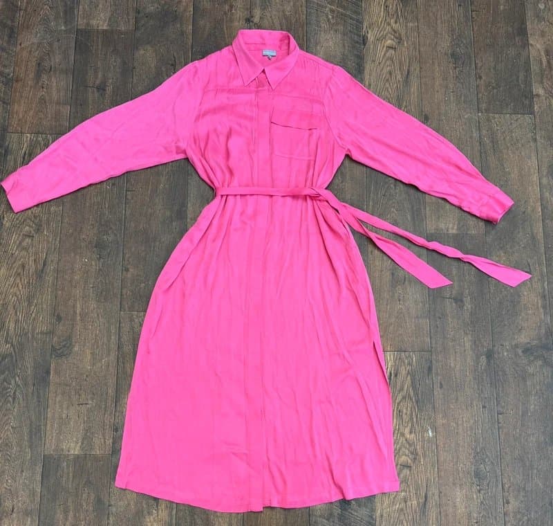 Oliver Bonas RARE!Rrp£85!OB Pink Dress Wedding Christening Birthday Hen Party Date Work Statement 14/16