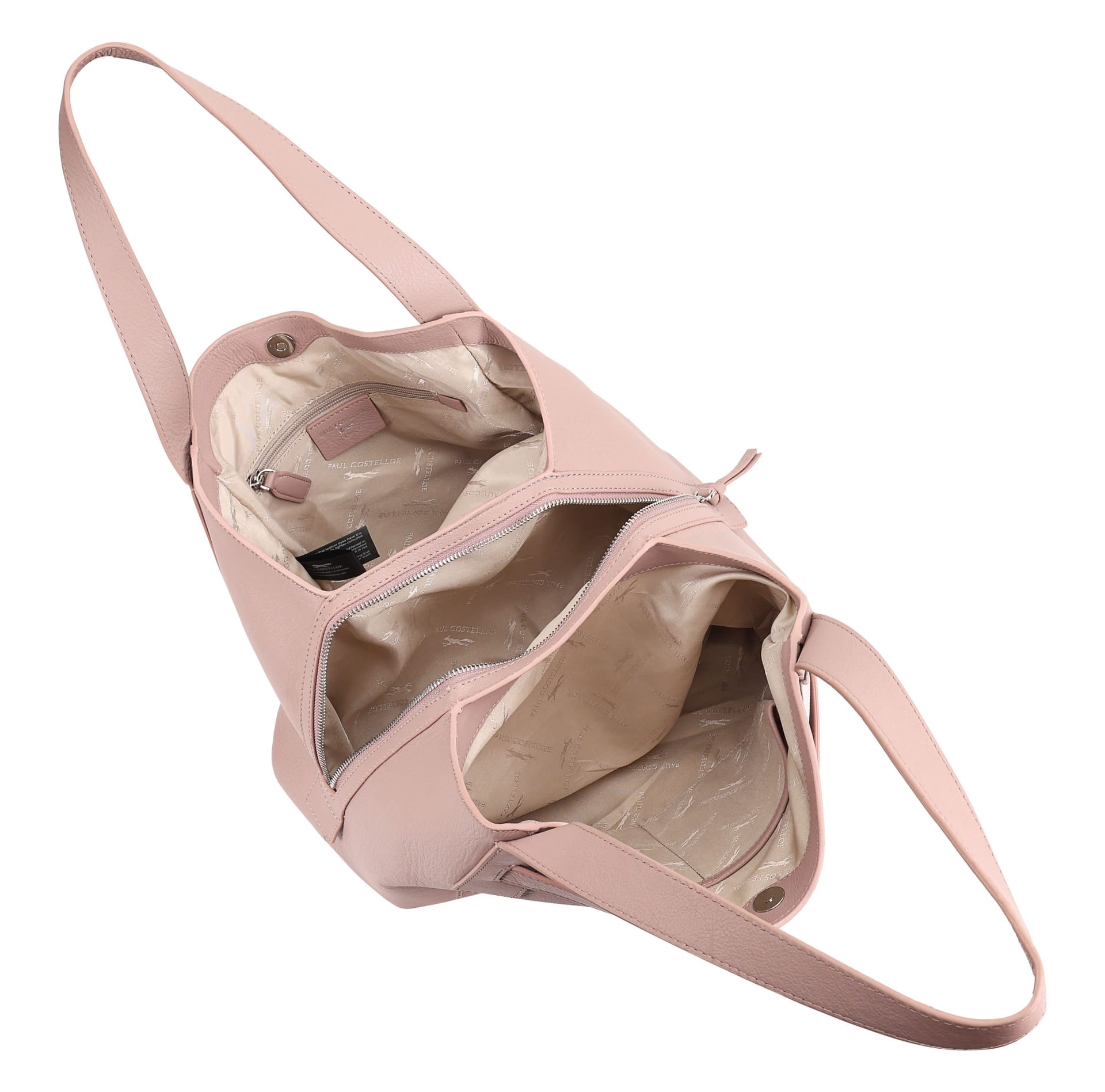 Paul Costelloe Paul Costelloe Women's Donato Leather Shoulder Bag in Pink - 4