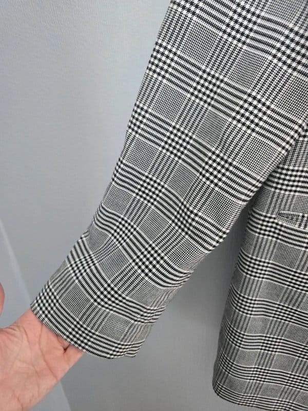 New Look Checked Blazer in Black and White