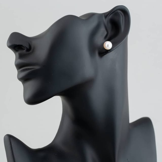 T.H.Baker T.H.Baker Women's 9ct Yellow Gold 8.5-9mm Akoya Pearl Stud Earrings EOZ145CM in White - 2