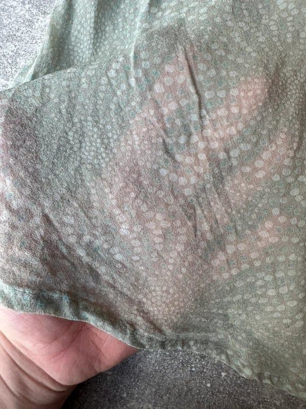 Principles y2k sage green micro mesh bead embellished silk baby tee