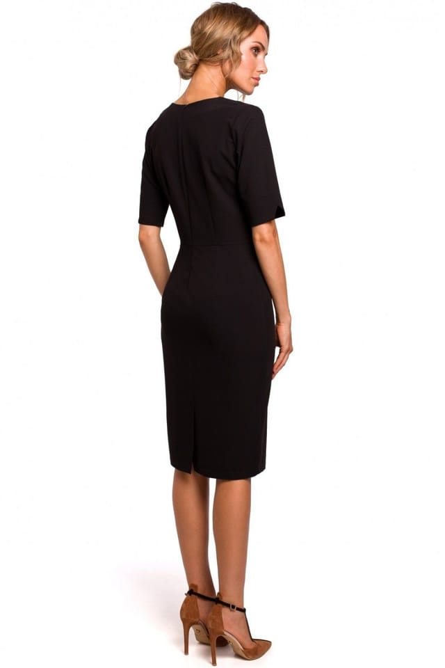 Love Lace Love Lace Women's Elevated Waist V Neck Cutout Pencil Dress in Black - 2