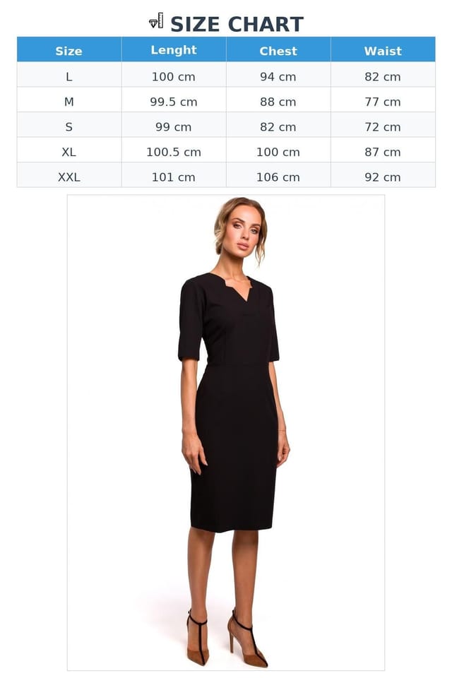 Love Lace Love Lace Women's Elevated Waist V Neck Cutout Pencil Dress in Black - 3