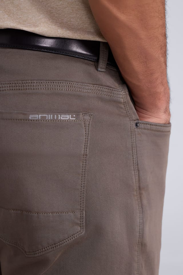 Animal Animal Men's 'Elevate' Lightweight Casual Comfortable Fit Outdoor 5 Pocket Trouser in Olive - 3