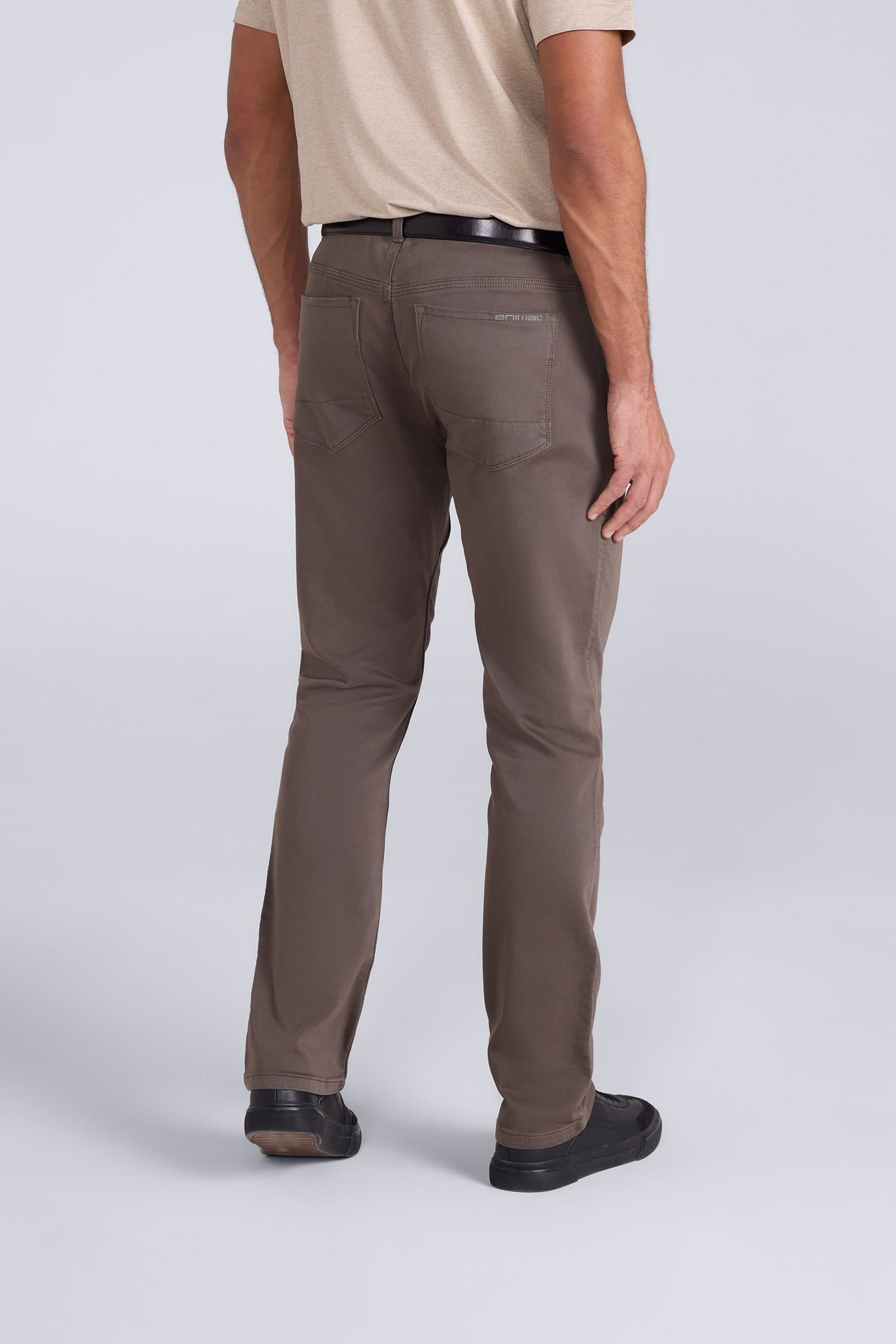 Animal Animal Men's 'Elevate' Lightweight Casual Comfortable Fit Outdoor 5 Pocket Trouser in Olive - 4